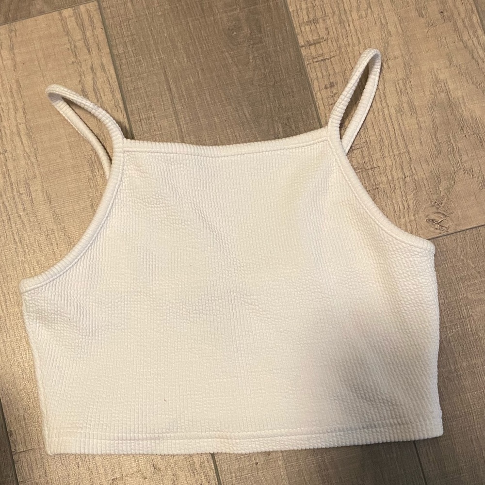 Topshop Ribbed Crop Top - Picture 2 of 7